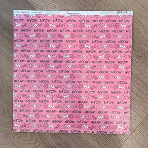 Hello Kitty Pink Floral Scrapbook Paper